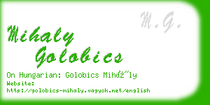 mihaly golobics business card